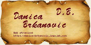 Danica Brkanović vizit kartica